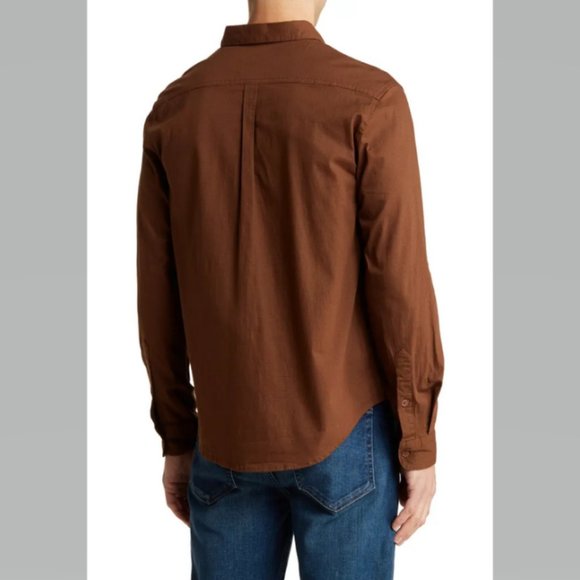 Onia All Terrain Cotton Stretch Ripstop Overshirt in Bison Size XL - Picture 2 of 8